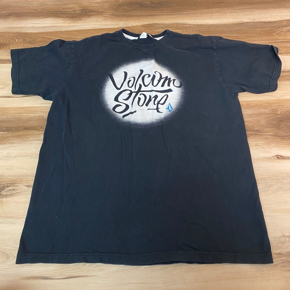 Volcom  Graphic T-Shirt Mens XL Black Short Sleeve Tee Skater Surf y2k